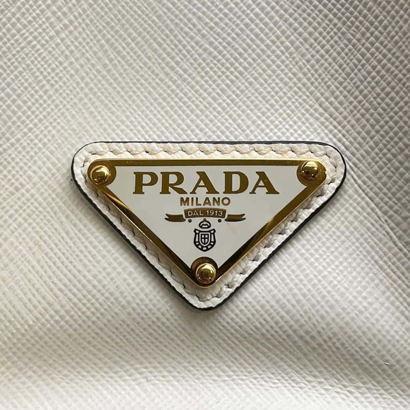 Prada Medium Handbag Saffiano Leather White - Picture 13 of 16